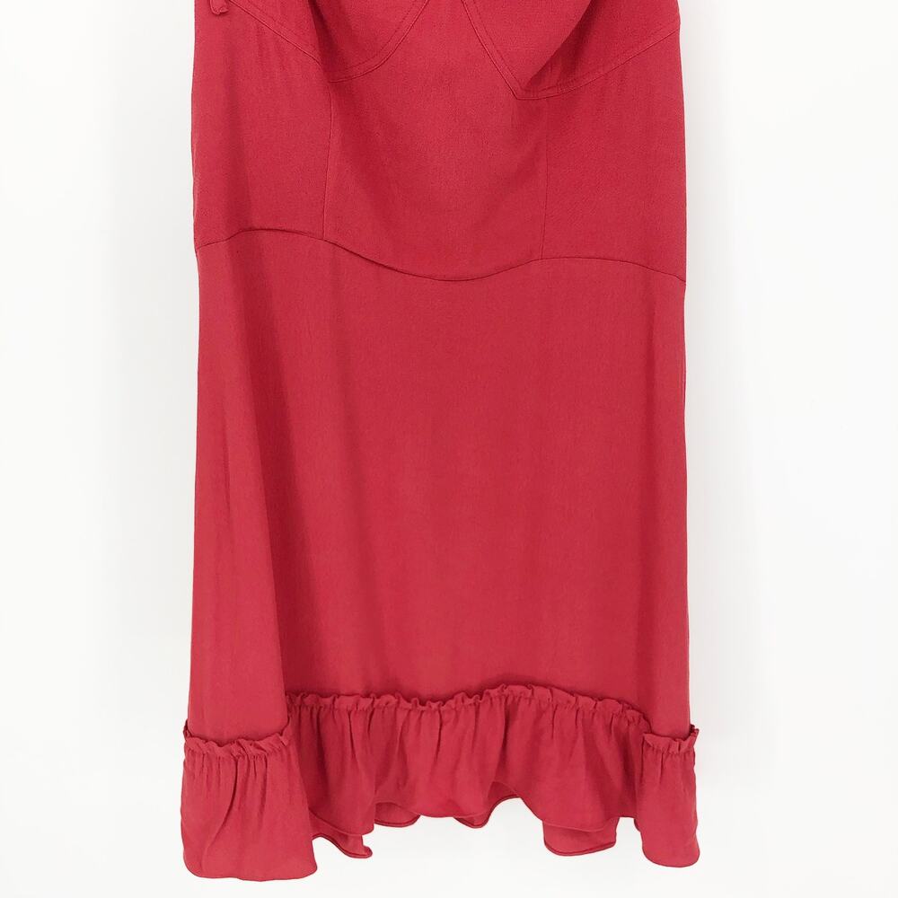 Sunday Best Women's Maxwell Dress Large Bustier Ruffle Smocked Adjustable Ties - Picture 6 of 10